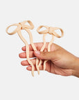 Bow Hairpin in Small Cream