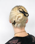 Bow Hairpin in Small Black