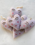 Handsome Heart, lavender & cotton Ornament