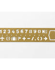 TRC Brass Template Bookmark - NUMBER