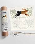 Running Hare | Modern Paint By Numbers Kit