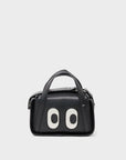 Benji Micro Crossbody Black Leather Bag - Look Up