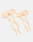 Bow Hairpin in Small Cream