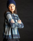 Painted Plaid Crew INDIGO