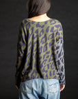 Reversible Leopard Pullover THUNDER/FOREST