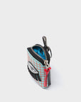 Florence Pouch Charm - Eggshell Blue Leather Keychain Eye Applique
