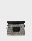 Vali Small Crossbody Moonwalk Gray Leather Bag - Cubes Print