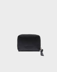 Frodo Black Leather Zip Around Wallet - Eyes Embroidery