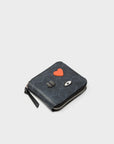 Fedor Black Leather Wallet - Cubes Design