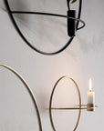 Small Brass Circle with Candleholder
