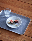 Linen Tray - Grey White Stripe