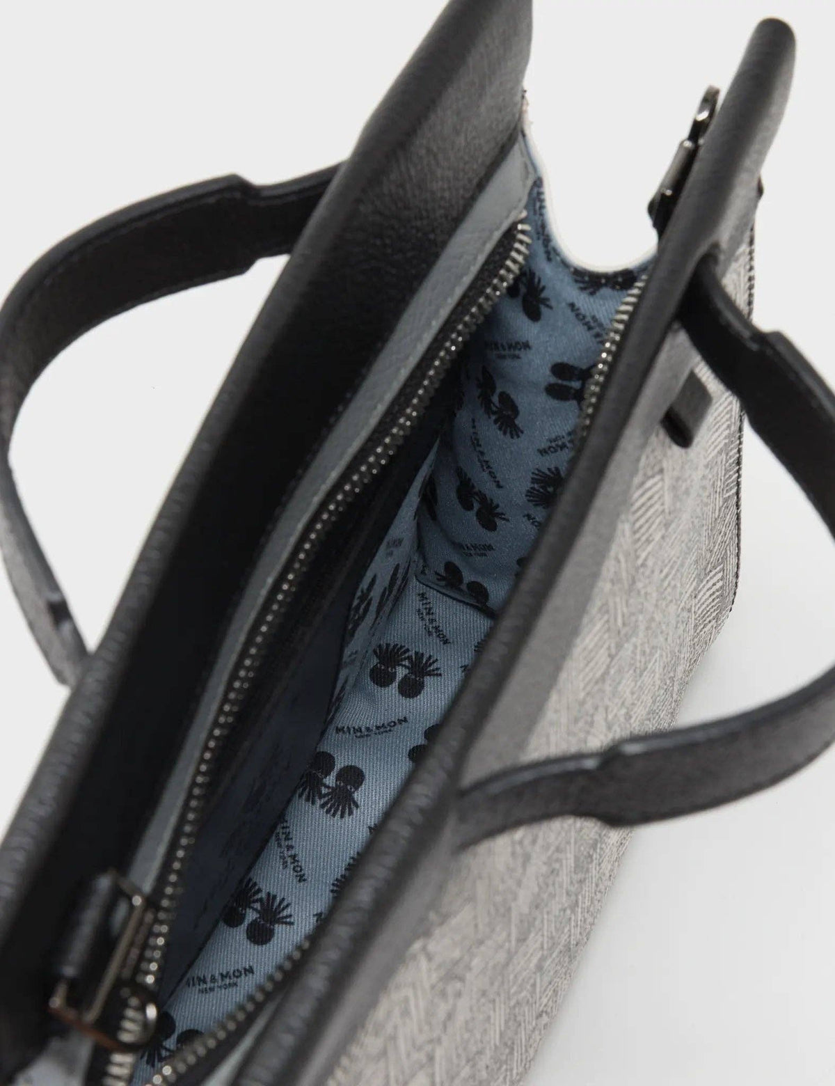 Vali Small Crossbody Moonwalk Gray Leather Bag - Cubes Print