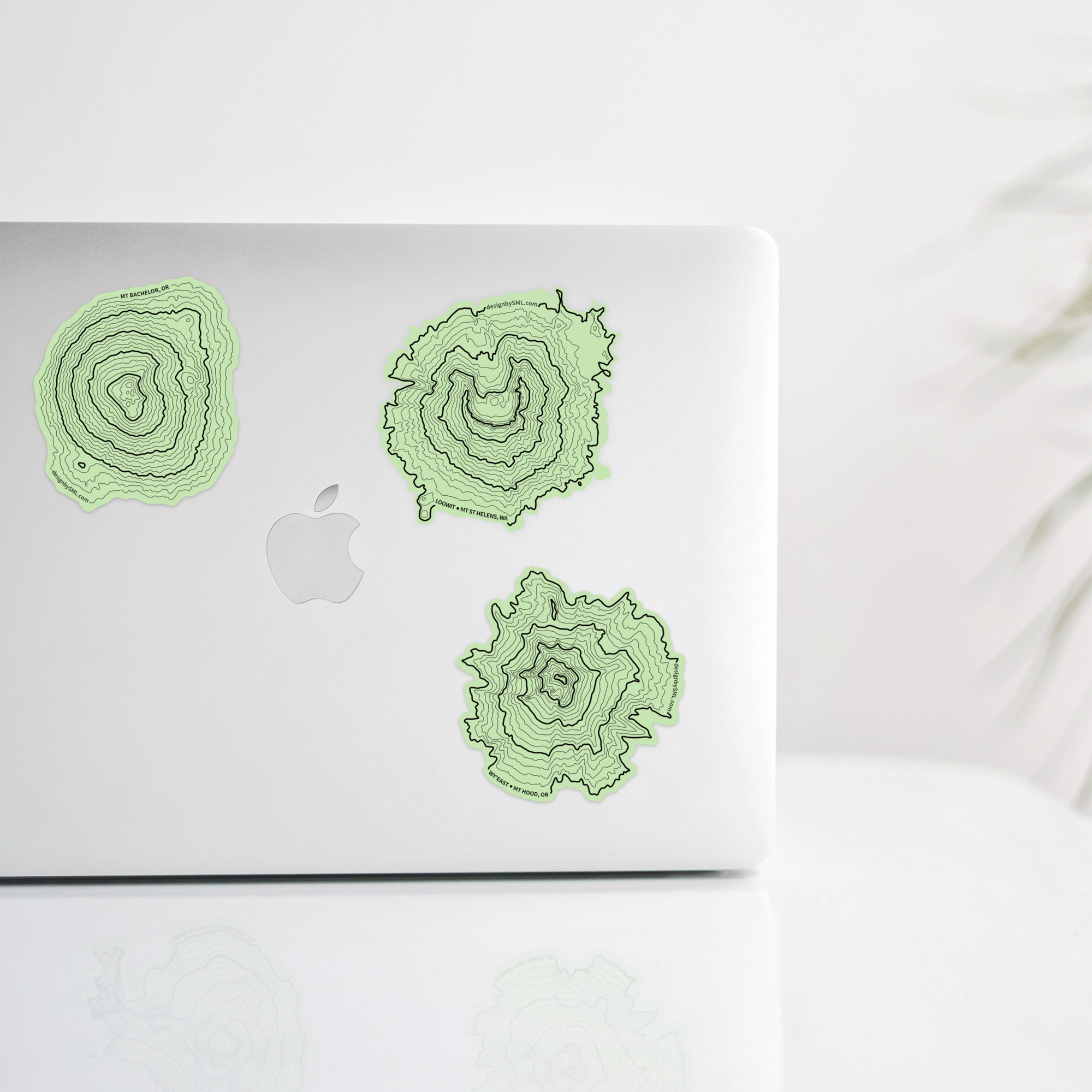 Mountain Sticker | Mt St Helens Topography | Vinyl Sticker