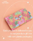 "Frida's Garden" Silk Skinny Scarf - Purple