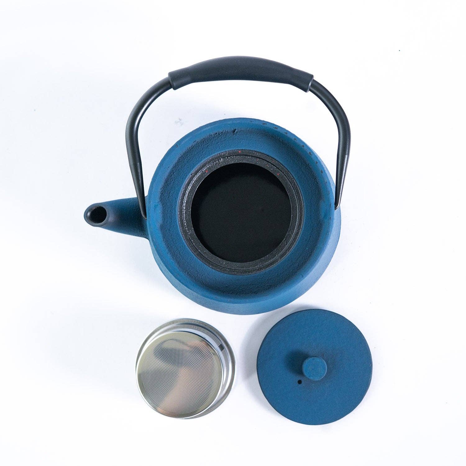 Modern Cast Iron Tea Pot - Blue 33oz