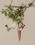 Cornet Ornament : Checker Green