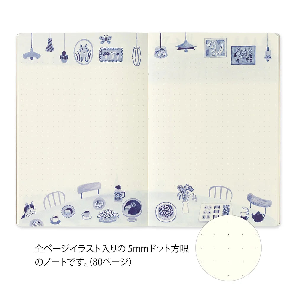 Yuru  Log Notebook B6 - BLUE NORDIC A