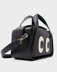Benji Micro Crossbody Black Leather Bag - Look Up