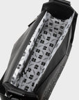 Houston Black Leather Shoulder Bag - Eyes Embroidery