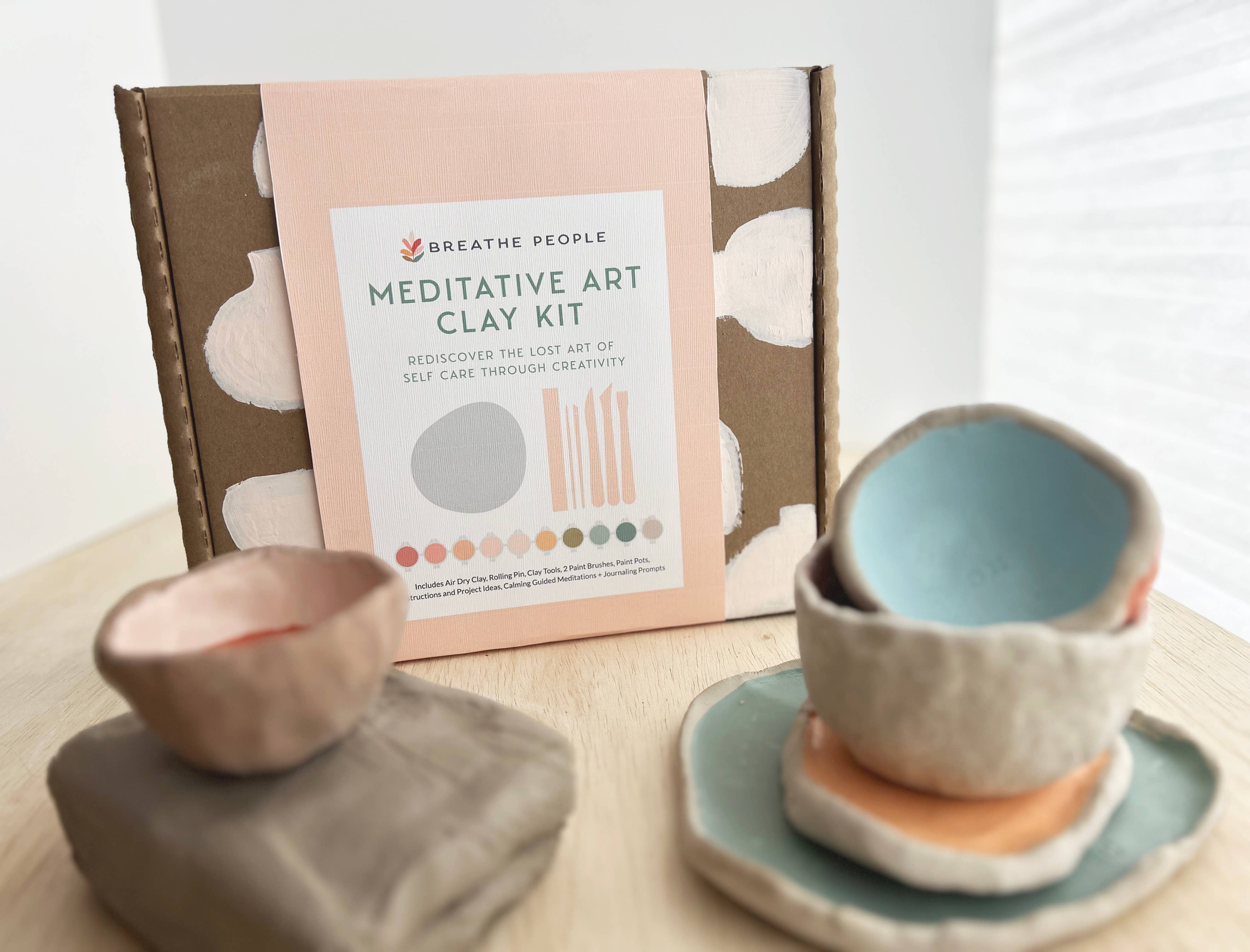 Meditative Art Clay Kit + Self-Care Meditations and Projects