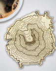 Washington Volcanoes Topography Coasters - Set of 4