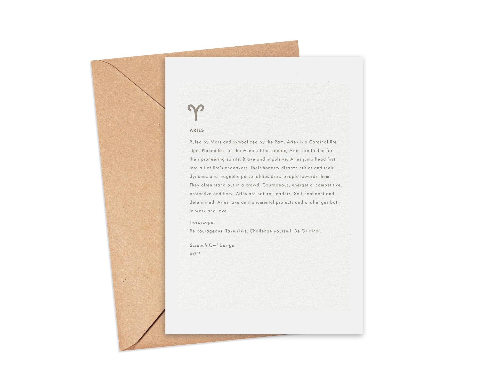 Zodiac Aries Card