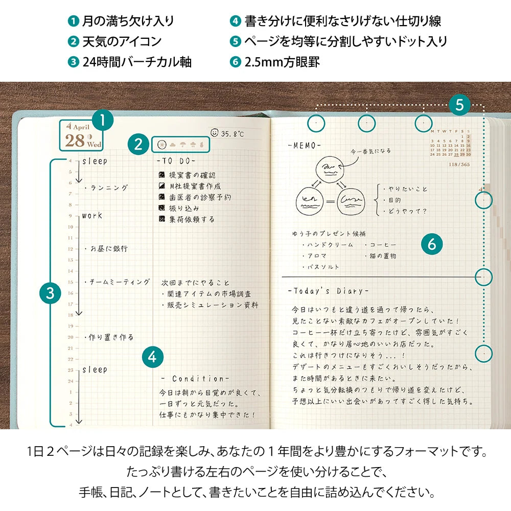 2027 DIARY HIBINO A6 MINT