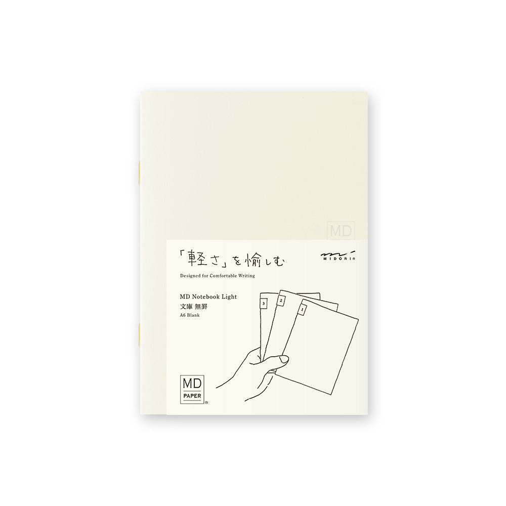 MD A6 LIGHT Notebook, Blank 3Pcs
