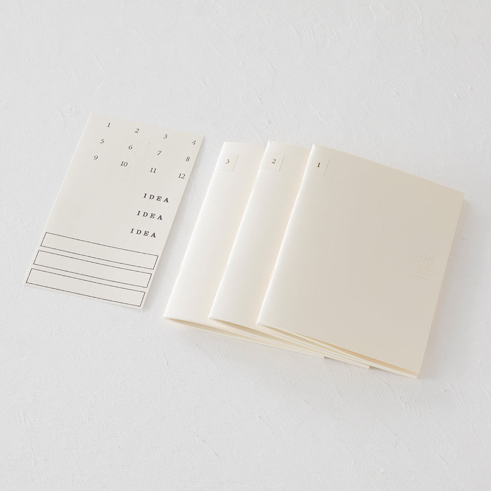 MD A6 LIGHT Notebook, Blank 3Pcs