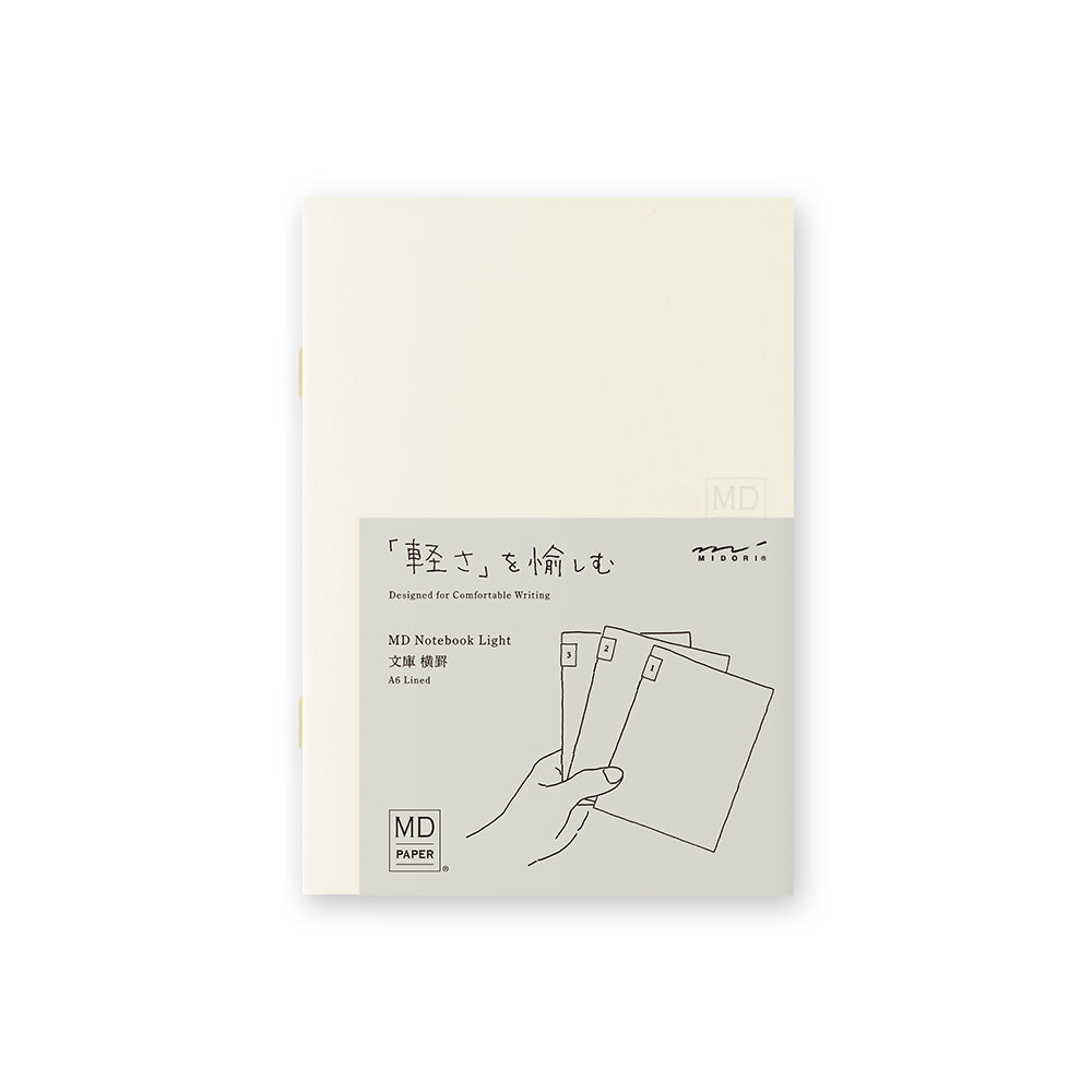 MD A6 LIGHT Notebook, Lined 3Pcs