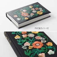 5-Year Diary Embroidery Flower - Black