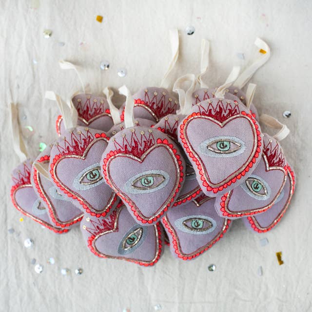 Sacred Heart - Cotton &amp; Lavender filled Ornament, Token
