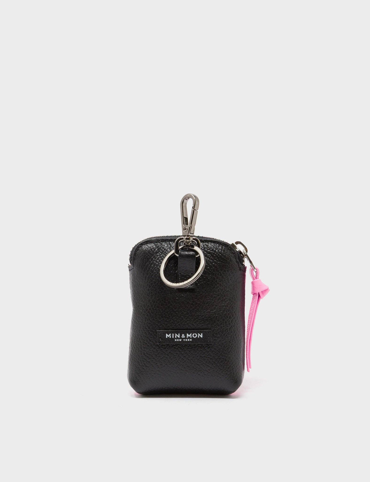 Florence Pouch Charm - Bubblegum Pink Leather All Over Eyes Embroidery