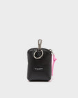 Florence Pouch Charm - Bubblegum Pink Leather All Over Eyes Embroidery