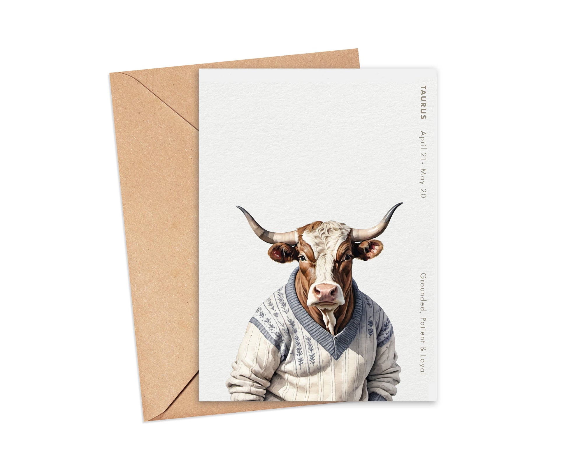 Zodiac Taurus Card