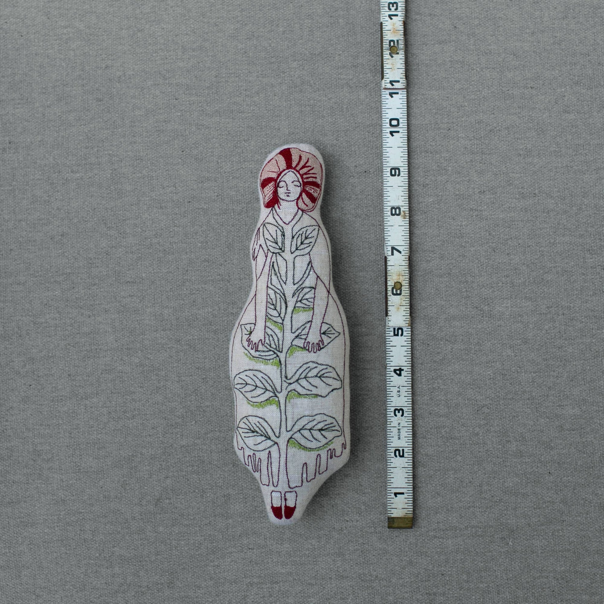 Poppy Person, Oz Cotton Wallhanging, Ornament, Token