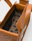 Benji Micro Crossbody Caramel Leather Bag - Eyes Engraved
