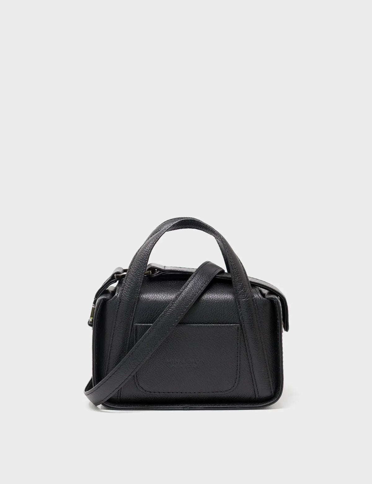 Benji Micro Crossbody Black Leather Bag - Look Up