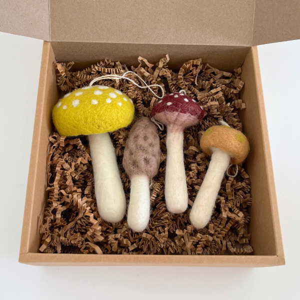 Mushroom Ornament Set