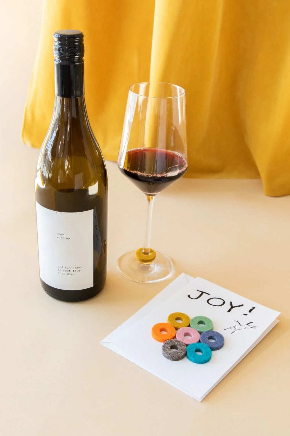 Wine-Ote&#39;s Felt Wine Marker Note Card