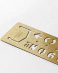 TRC Brass Template Bookmark - NUMBER