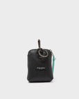 Florence Pouch Charm - Moonwalk Gray Leather Keychain Pigeonista Embroidery