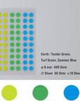 Dot Sticker Sheet - Yellow Blue