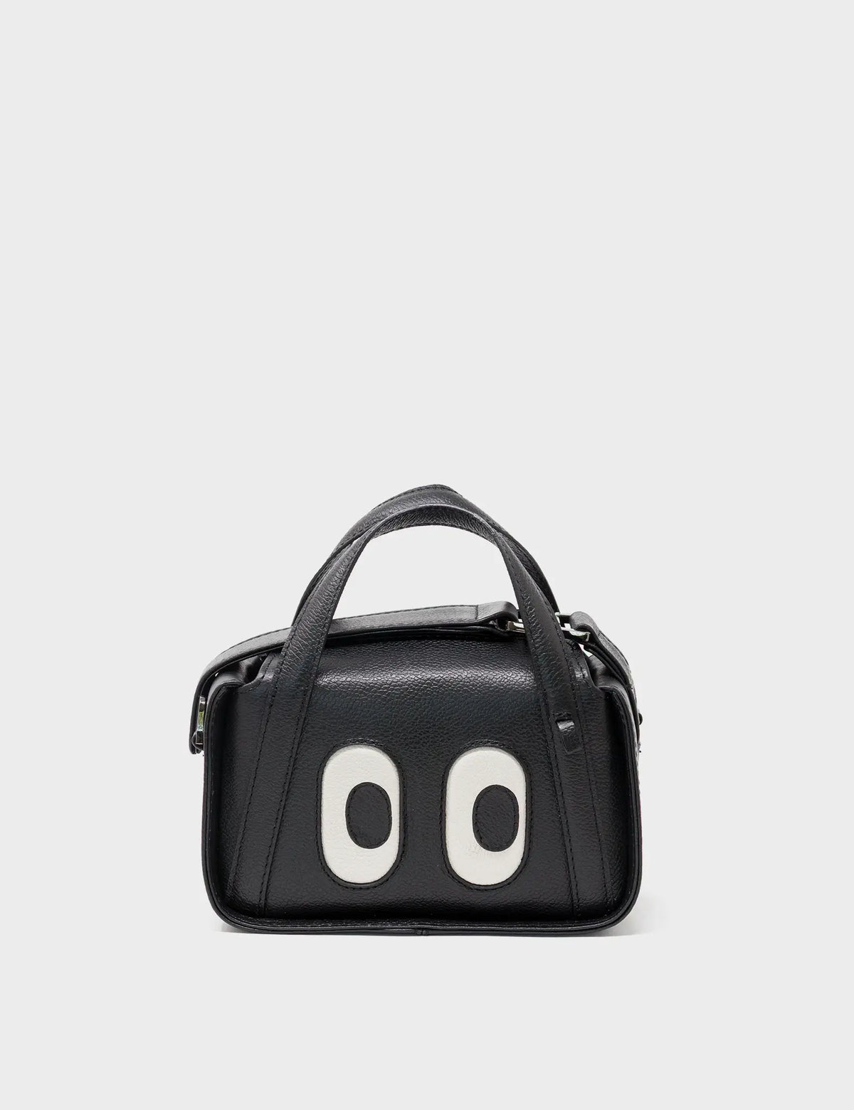 Benji Micro Crossbody Black Leather Bag - Look Up