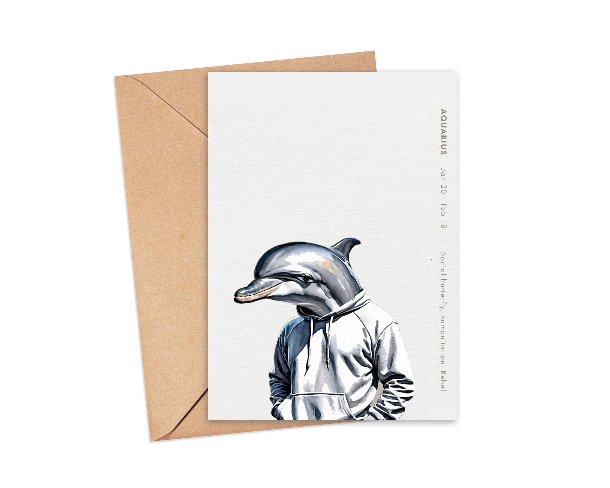 Zodiac Aquarius Card