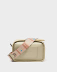 Benji Micro Crossbody Gravel Beige Leather Bag - Studs Pattern
