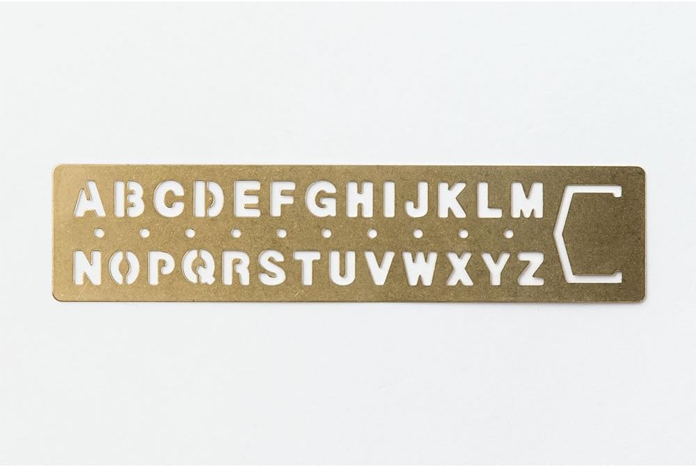 TRC Brass Template Bookmark - ALPHABET