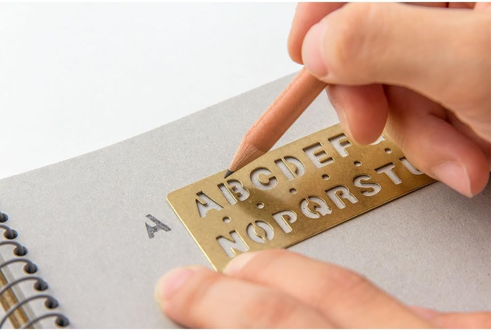 TRC Brass Template Bookmark - ALPHABET