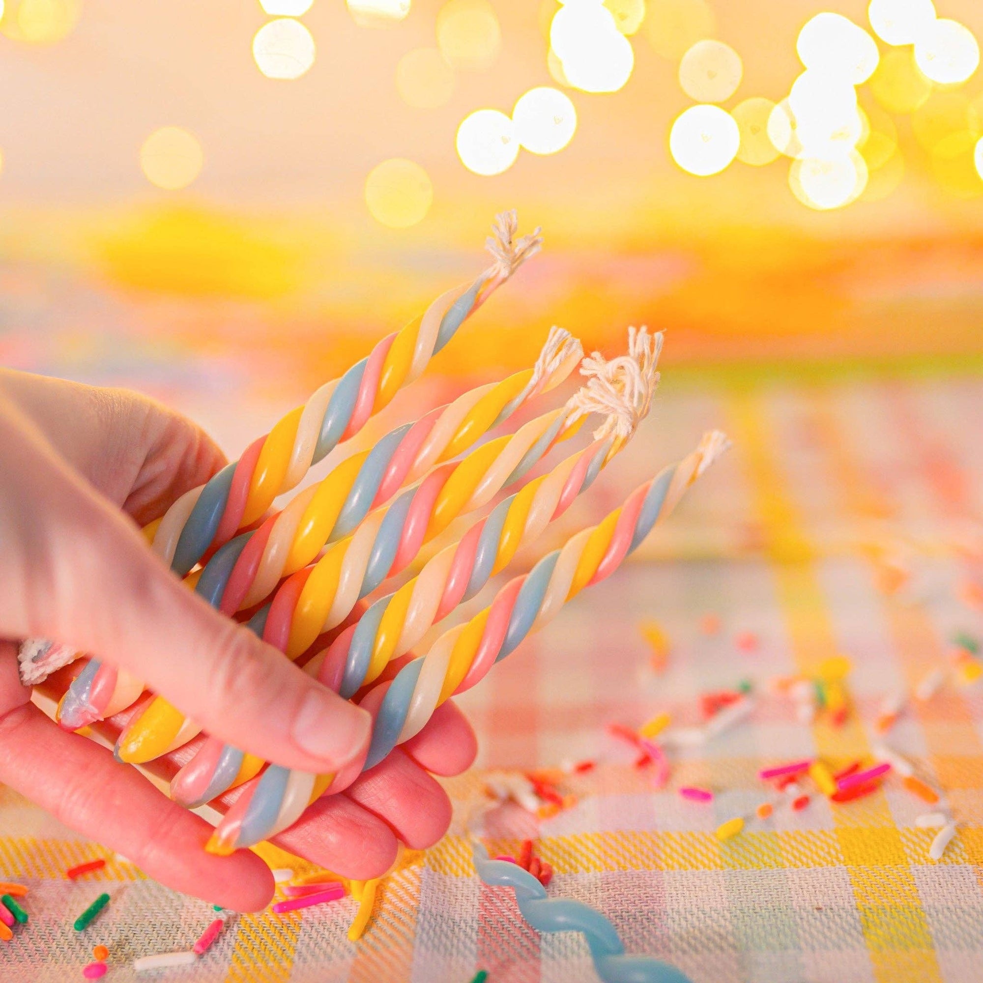Twisted Marshmallow Candles