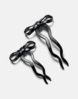 Bow Hairpin in Small Black